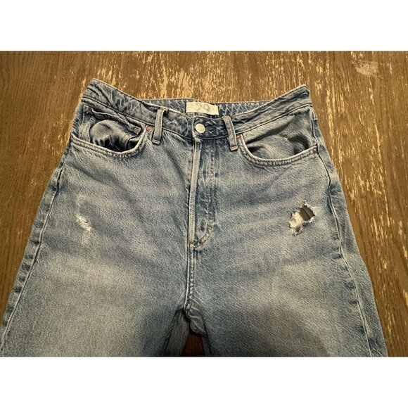 Free People We The Free Fast Times Classic High Rise Button Fly Mom Jeans Sz 29 - Picture 3 of 11